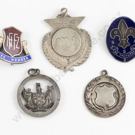 NZ Five Silver Medallions
