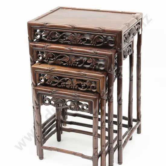 A Nest Of Four Chinese Rosewood Tables