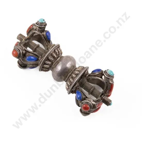 A Mongolian 19th Century Silver Dorje