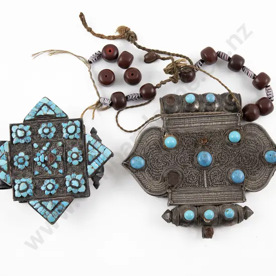 Two Tibetan Silver Gau (Amulet Boxes)