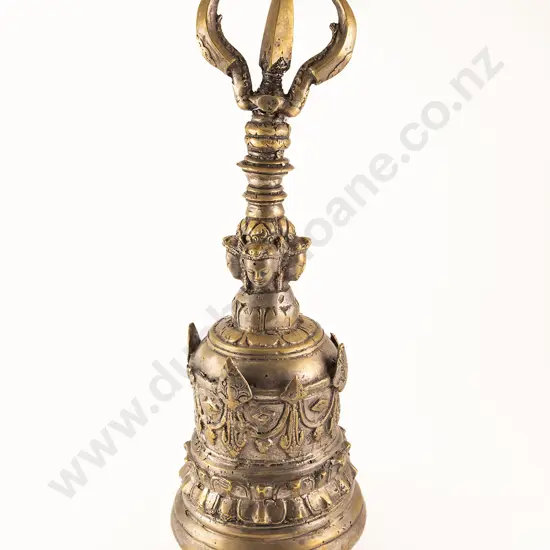 An Impressive Javanese Brass Alloy Vajra Ghenta  Buddhist Temple Bell ( Dril Bu)