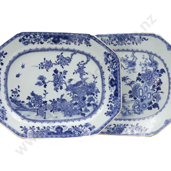 Two 19th Century Chinese Blue And White Export Dishes