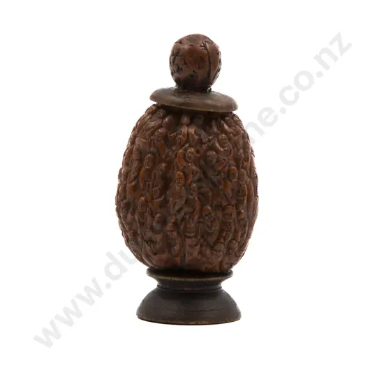 A Carved Chinese Walnut Shell