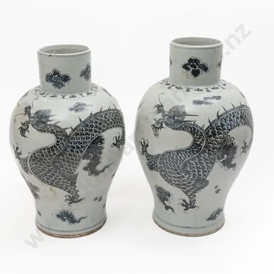 A Large Pair Of Chinese Floor Vases