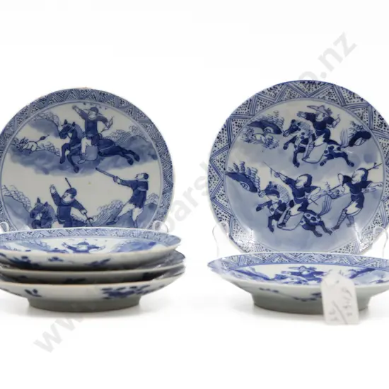 Six 19th Century Chinese Kangxi Style Dishes