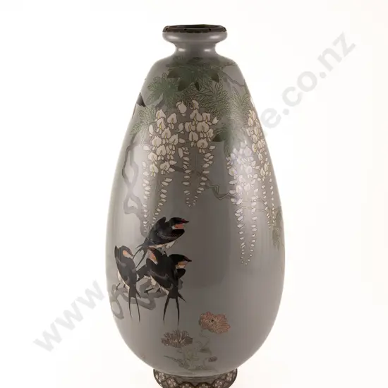 A Late Meiji Period Cloisonne Vase in the Manner of Namikawa Sosuke