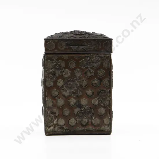 A Japanese Meiji Period Copper Tea Caddy