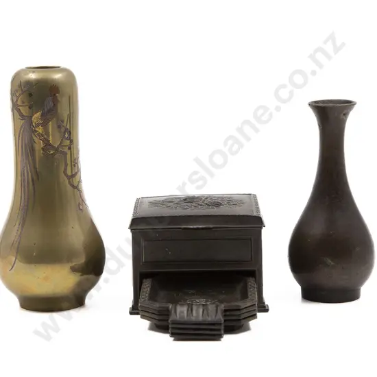 Japanese Meiji Period Bronze Vase