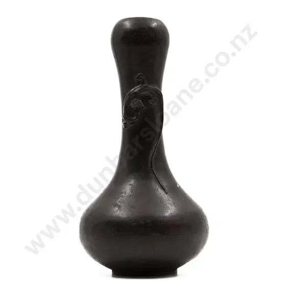 A Japanese Meiji Period Bronze Bottle Vase