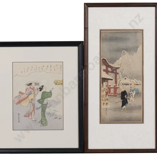 Japanese Ukiyo Woodblock Print by Harnobu