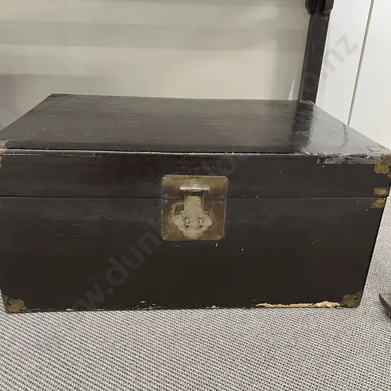 A Provincial Chinese Black Painted Coffer