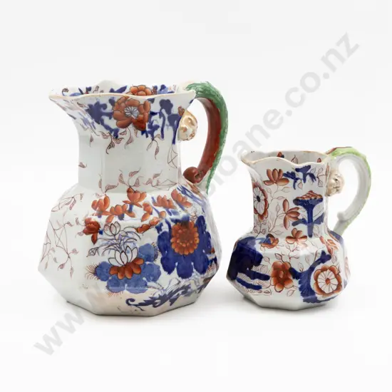 Masons Ironstone Patent Two Graduating Jugs