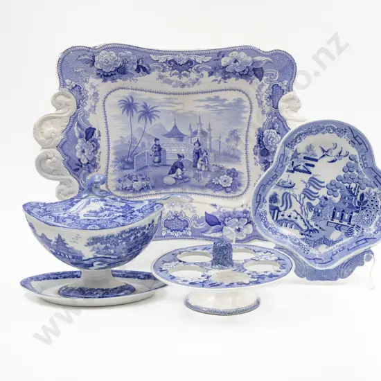 Mid C19th English B&W Table Ware