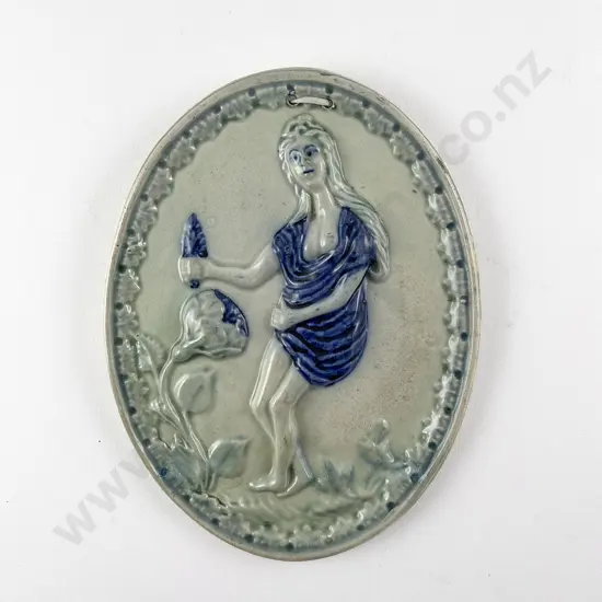 Early C19th Pratt Pearlware Oval Plaque
