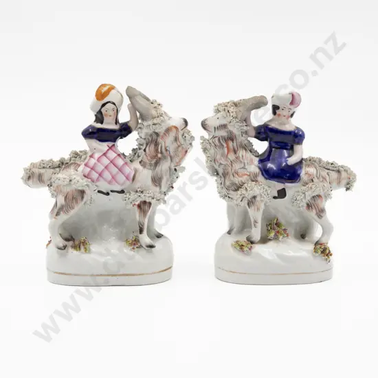 Pair Victorian Staffordshire Figures