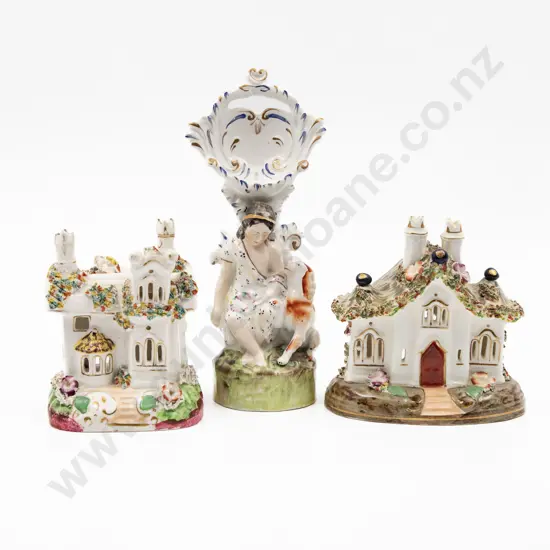 Victorian Staffordshire Figured Pocket Watch Night Stand