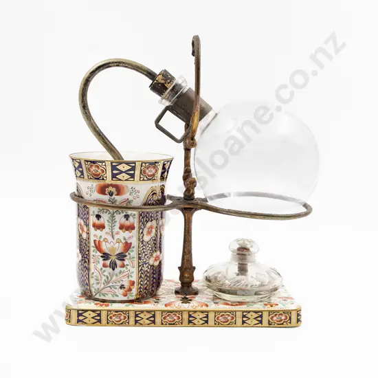 Early C19th Derby Table Top Siphon Coffee Maker