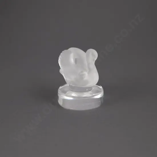 Small Lalique Frosted Glass Swan