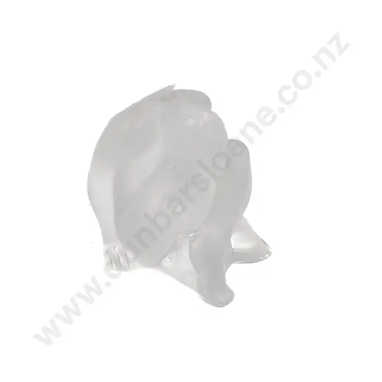 Lalique Frosted Glass "Nu Assis" Nude Figure