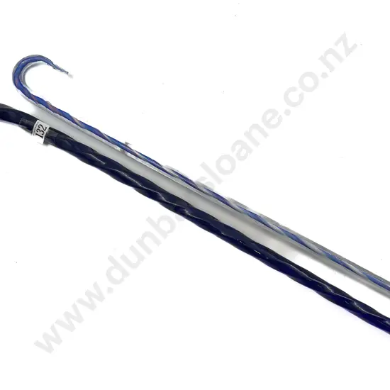 Two Victorian Hand Blown Glass Walking Canes