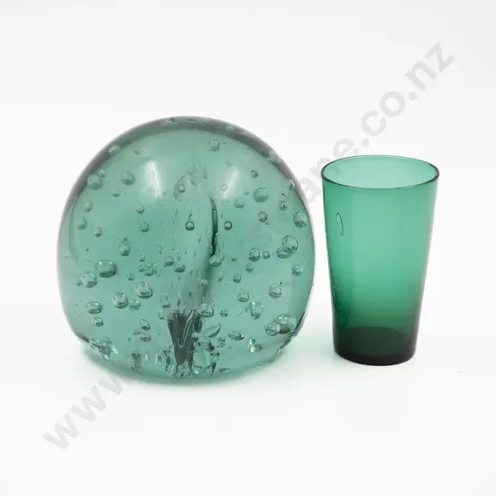 Victorian Bottle Green Glass 'Bubble' Dump