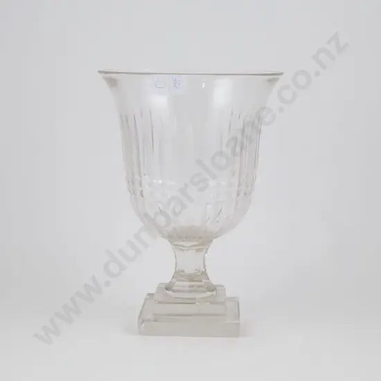 Edw Cut Glass Celery Vase