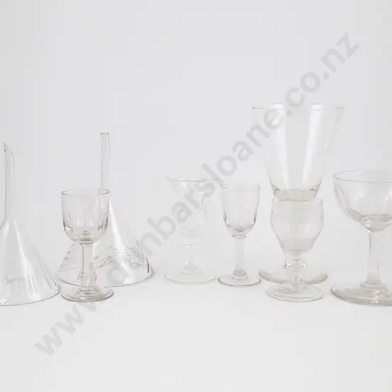 4 Various Vintage Globlet & 2 Funnels