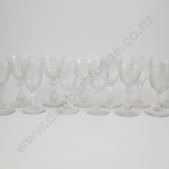 Twelve Lat Vict. Port Glasses