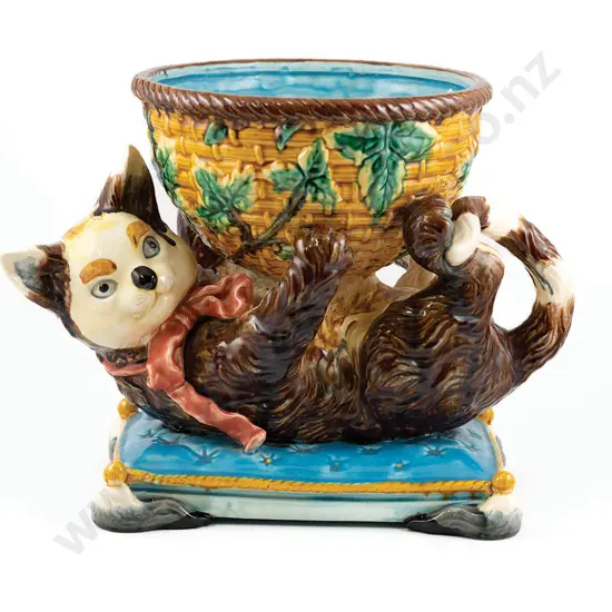 Large Minton Style Majolica Jardiniere