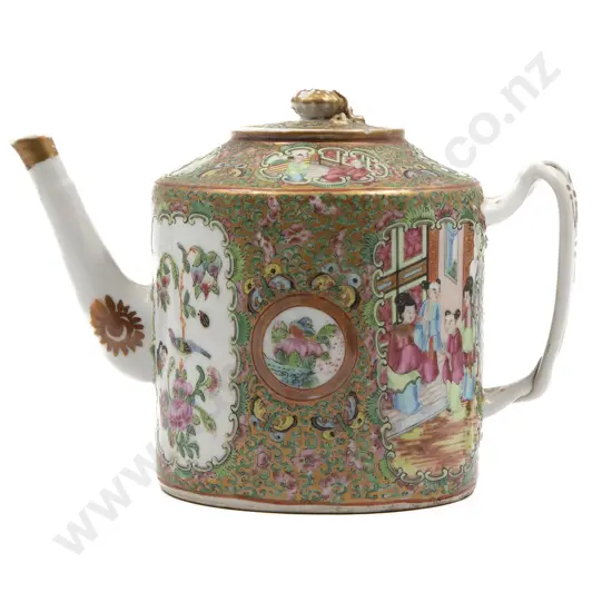 A 19th Century Chinese Canton Export Ware Tea Pot