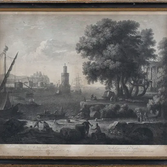 Franz Vivares after Claude Lorrain - A View Near Naples