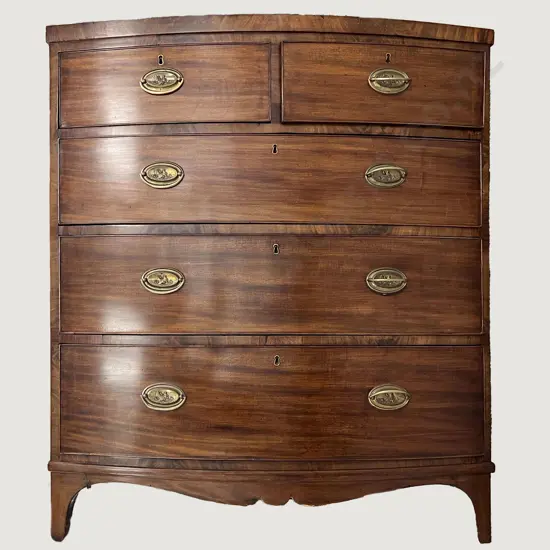 Regency Mahogany Bowfront Chest