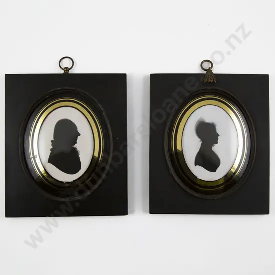 Pair Of C19th Silhouette Portraits