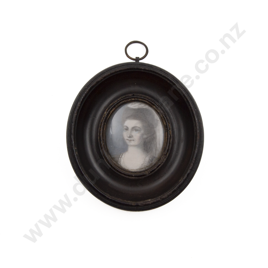 Regency Miniature Head & Shoulders Portrait Of A Lady