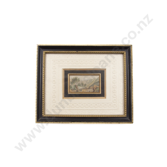 Mid C19th Rare & Ornately Framed Miniature Le Blond Print