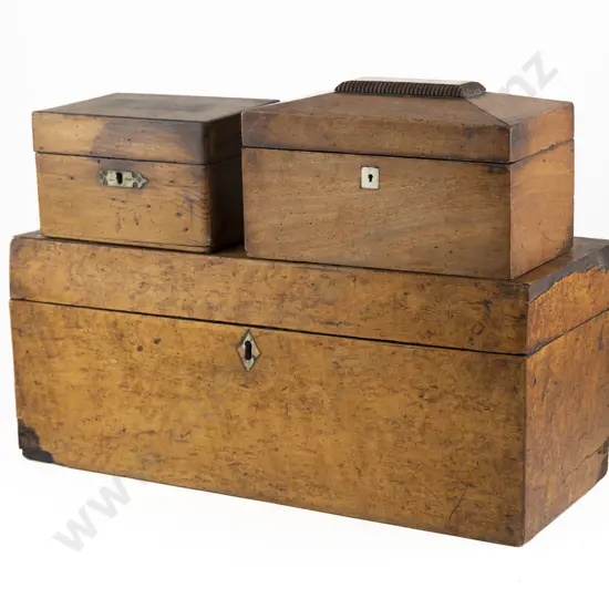 3 Various Vict Wooden Boxes