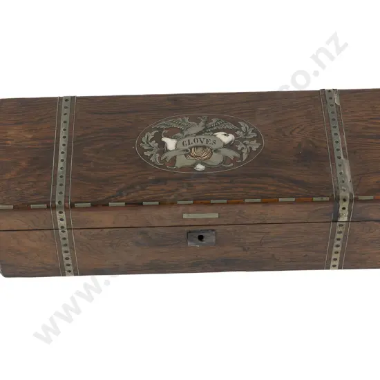 Late Victorian Rosewood Glove Box