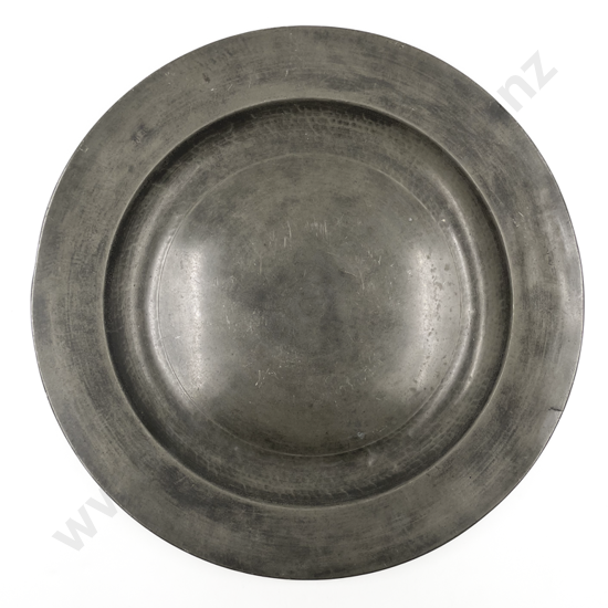 Large Geo III Circular Pewter Plate