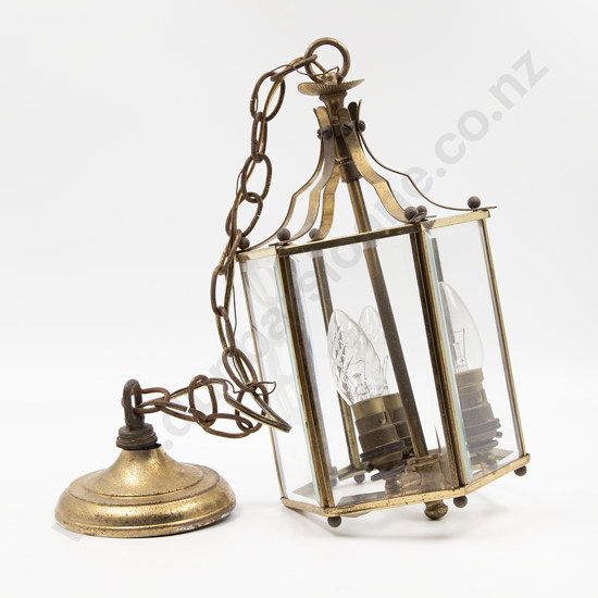 Small Hexagonal Brass Hall Lantern