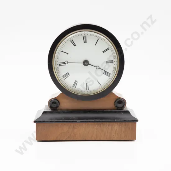 Mid Victorian Small Balloon Dial Mantel Clock