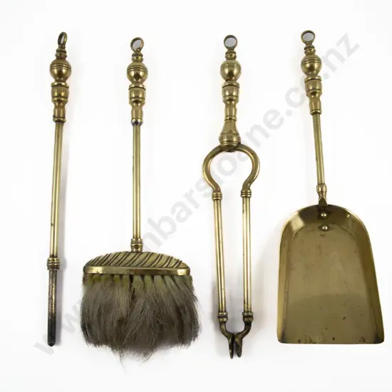 Set Of Four Brass Fire Irons