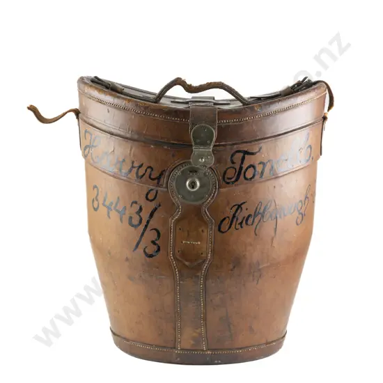 Victorian Leather Gentleman's Hat Box