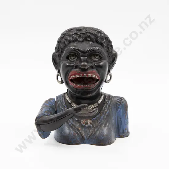 Antique Made in England Cast Dinah Money Box