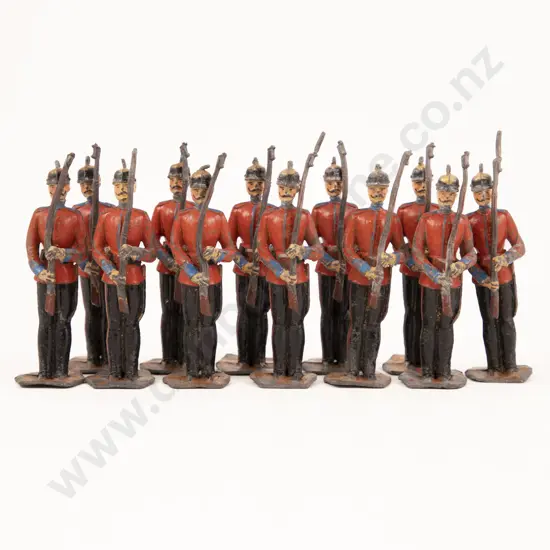 Early Set of Twelve Possible Heyde or Heyde Like Victorian Infantry of the Line Soldiers