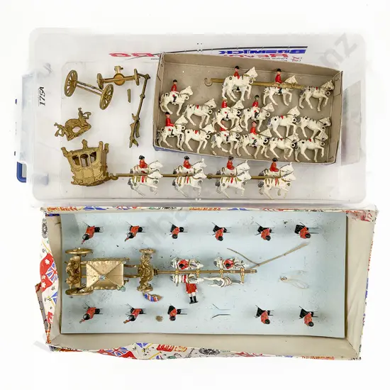 Part Boxed Crescent Coronation Coach and Another