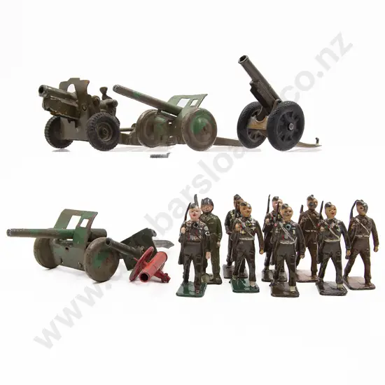 Four Britains and Other Field Guns and Made in England Infantry 9pces