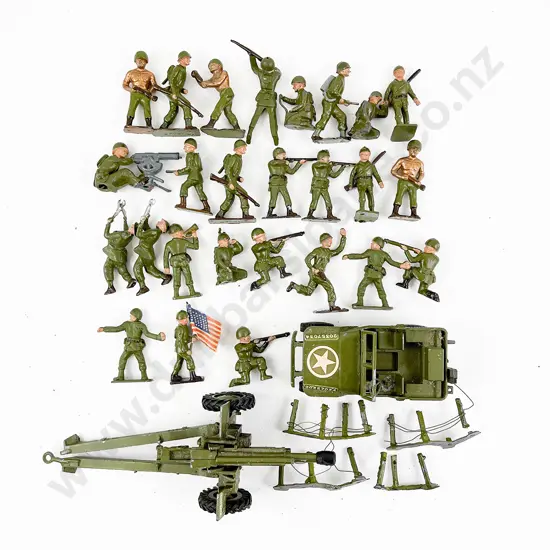 Dinky Toys Jeep and 25-Pounder Field Gun