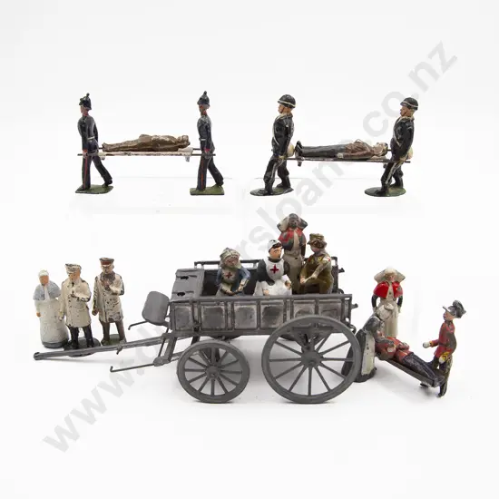 Britains Supply Wagon and Assorted Britains and Other Medical Personnel 16pces