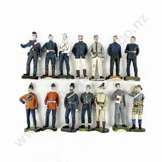 NZ Solid Cast Colonial Military Figures 14pces