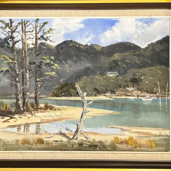 Aston Greathead - Harbour Scene - Oil on Board